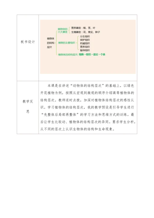 2.2.3植物体的结构层次教学设计