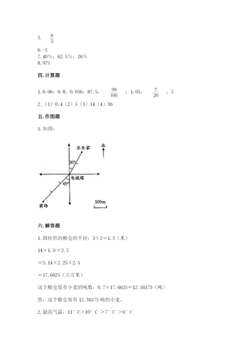 小学六年级下册数学期末卷带答案（综合题）.docx