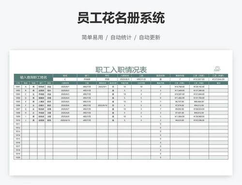 员工花名册系统