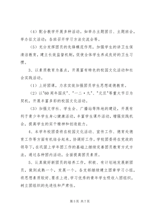 某校团委工作计划.docx