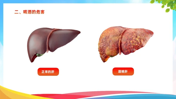 蓝色清新简约关爱健康远离烟酒禁烟禁酒主题班会PPT