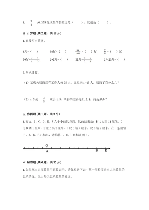 六年级下册数学期末测试卷精品加答案.docx