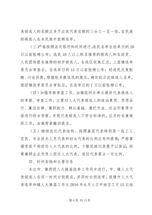 镇人民代表大会代表换届选举工作方案.docx