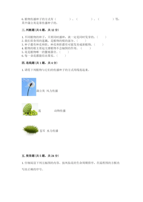 教科版四年级下册科学第一单元《植物的生长变化》测试卷带答案.docx