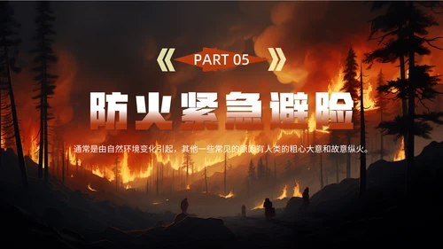 预防山火人人有责林火通用PPT模板