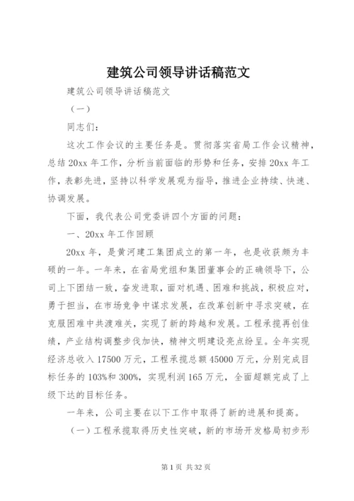 建筑公司领导致辞稿范文.docx