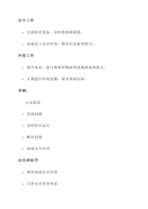 发电厂安全环保工作汇报