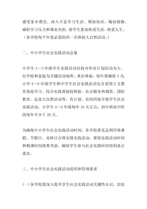 中学生社会实践活动实施专业方案.docx