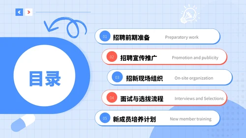蓝色3D风大学校园社团招聘指南PPT模板