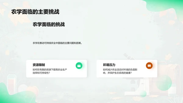 农学助力可持续农业PPT模板