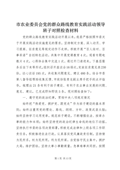 市农业委员会党的群众路线教育实践活动领导班子对照检查材料 (2).docx