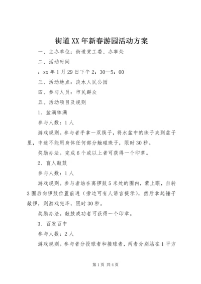 街道XX年新春游园活动方案.docx