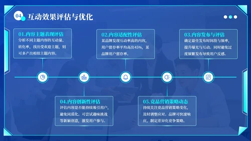 蓝绿色科技风社交媒体互动营销方案PPT模板