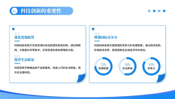 蓝色插画风创新科技开启未来篇章PPT模板