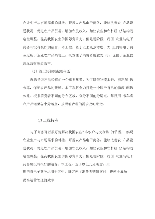 互联网XX特色农产品电子商务应用创业计划书(内容详细数据全面可直接作模版).docx