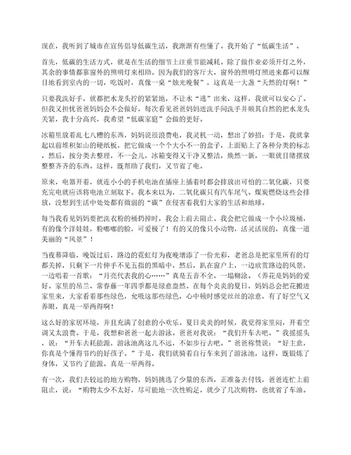 关于环保作文1000字