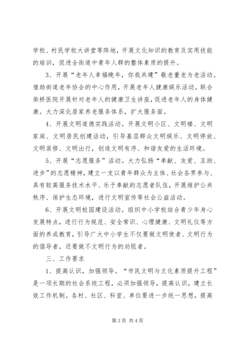 街道办提升市民文明素质实施方案 (5).docx