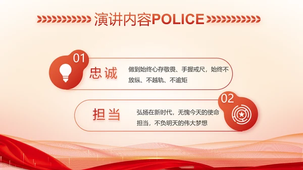 红色大气警察公安表彰大会动态PPT模板