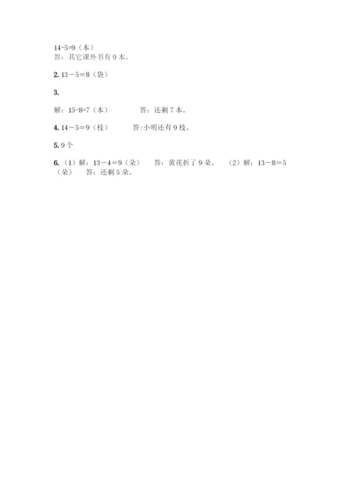 西师大版一年级上册数学第六单元 20以内的退位减法 测试卷丨精品（网校专用）.docx