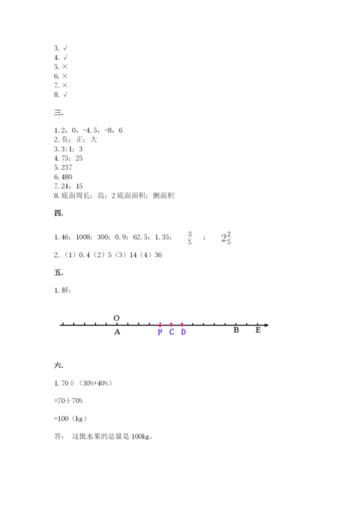 海南省【小升初】2023年小升初数学试卷附答案（综合卷）.docx