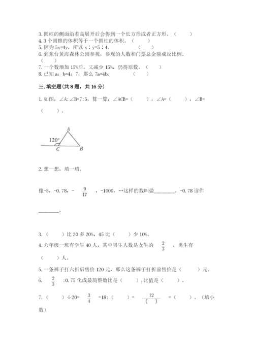 小升初数学期末测试卷精品（全优）.docx