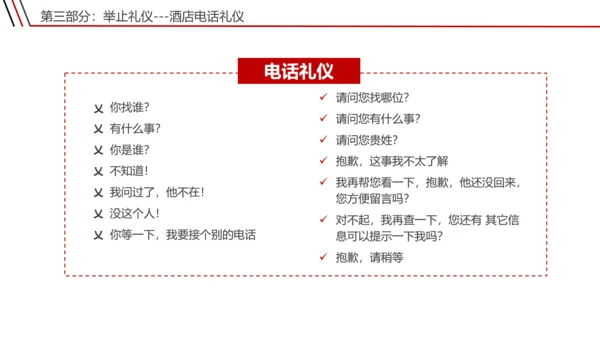 宾馆酒店礼仪前台接待员工培训PPT课件