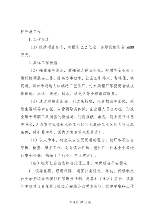 乡镇某年上半年总结及下半年工作计划.docx