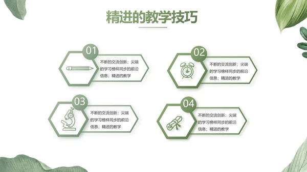 绿色水彩风培训课件动态PPT模板