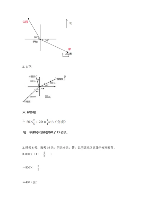 人教版六年级上册数学期中测试卷精品（达标题）.docx