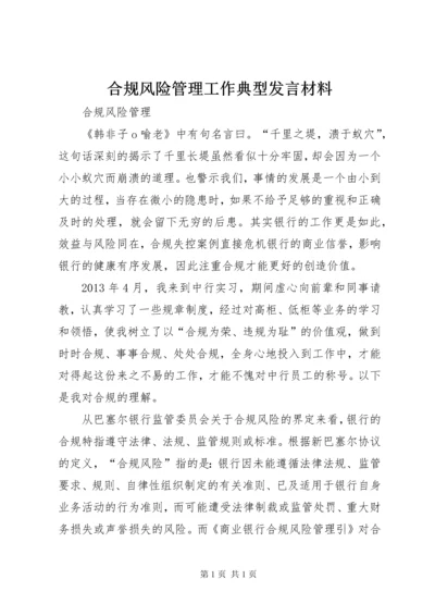 合规风险管理工作典型发言材料 (2).docx