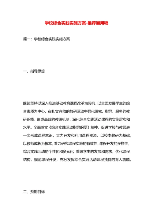 学校综合实践实施方案.docx