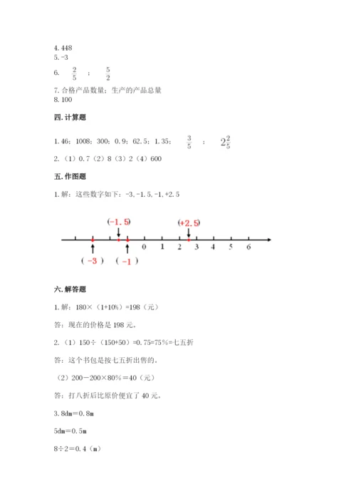 小升初六年级期末试卷含完整答案（名校卷）.docx