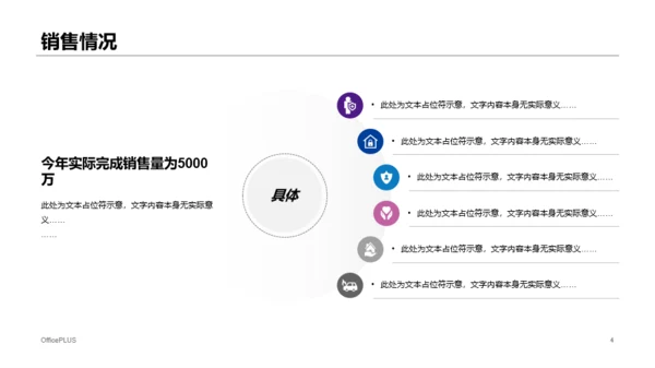 紫色年度电脑销售总结报告PPT案例