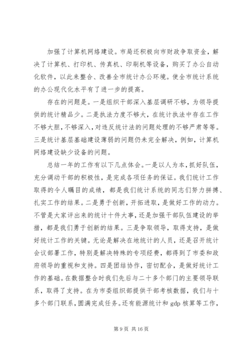 统计局工作总结及工作安排.docx