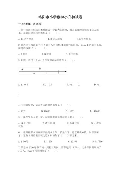 洛阳市小学数学小升初试卷（历年真题）.docx
