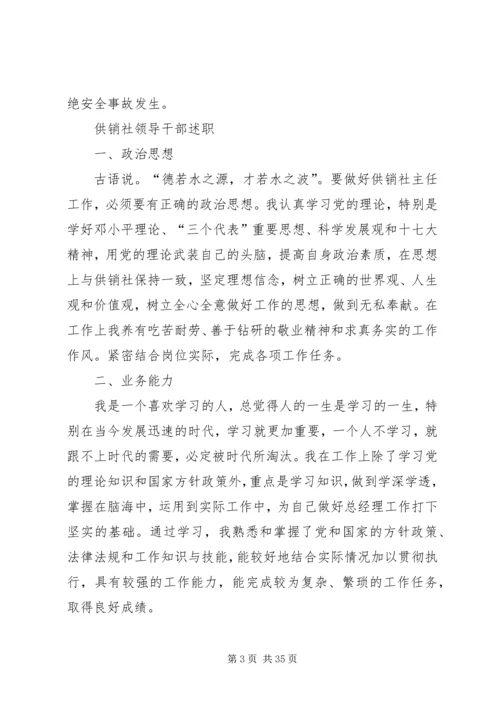 供销社防震减灾自查报告与供销社领导干部述职述廉报告.docx