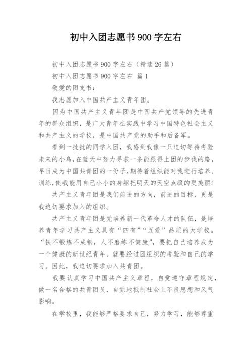 初中入团志愿书900字左右.docx