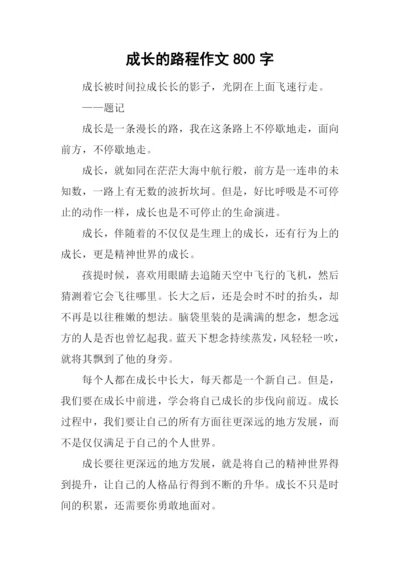 成长的路程作文800字.docx