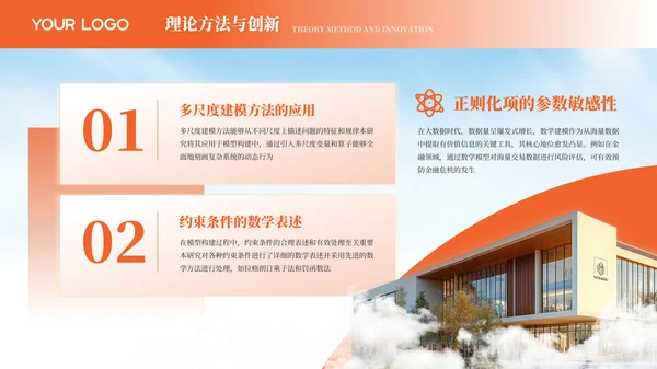 橙色风数学专业课题研究答辩PPT