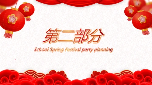 红色简约学校春节晚会活动策划动态PPT模板