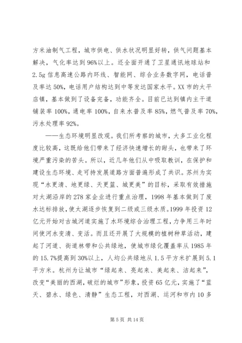城市化建设考察报告.docx