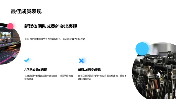 新媒体季度评价报告PPT模板