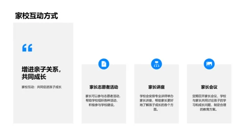 家校教育合作会PPT模板