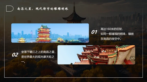 南昌印象城市旅游PPT模板