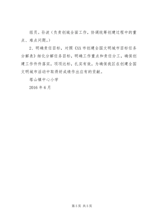 邢邑镇中心校创建文明城市实施方案 (2).docx