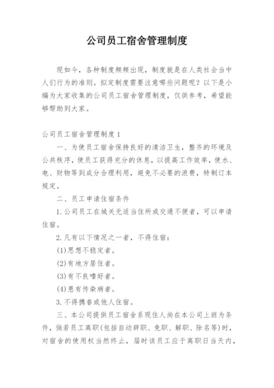 公司员工宿舍管理制度_1.docx