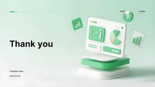 绿色科技风通用行业总结汇报PPT主题