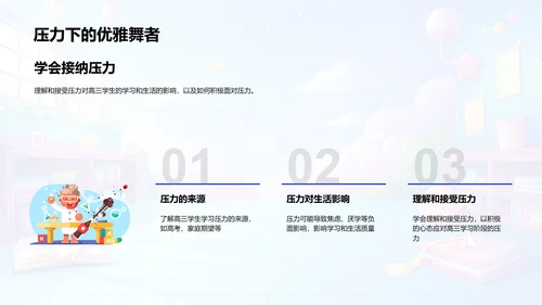 高三学习压力报告PPT模板