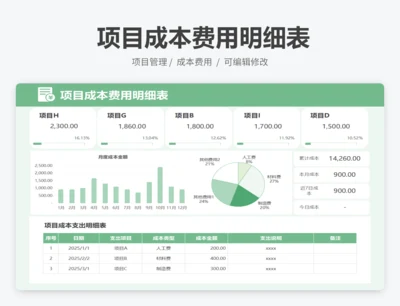 项目成本费用明细表