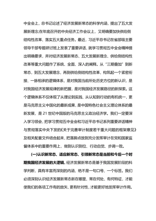 审计适应新常态践行新理念演讲稿.docx